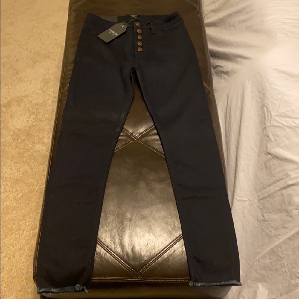 Just black denim high rise skinny jeans